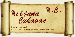 Miljana Cukavac vizit kartica